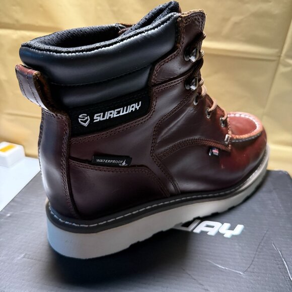SUREWAY 6" Men’s Moc Toe Work Boots Heavy Duty Size 13 NEW - Picture 6 of 12